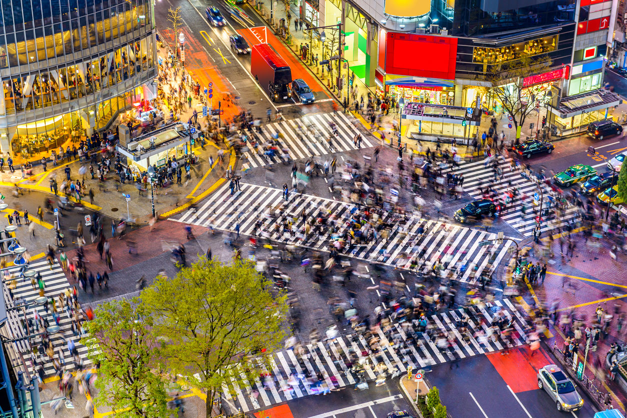 Cruce de Shibuya y Harajuku en Tokio
